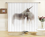 3D Standing Unicorn C096 Blockout Photo Curtain Print Curtains Drapes Fabric Window | 3D Large Photo Curtain, Jess Art Decoration Wallpaper- Jess Art Decoration