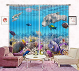 3D Marine Life C176 Blockout Photo Curtain Print Curtains Drapes Fabric Window | 3D Large Photo Curtain, Jess Art Decoration Wallpaper- Jess Art Decoration