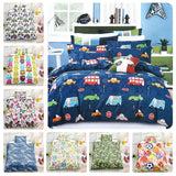 3D Racecar Kids Pattern Duvet Cover Bedding Set Quilt Cover Pillowcases Personalized  Bedding Queen  King  Full  Double 3 Pcs- Jess Art Decoration