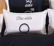 3D White Black   Quilt Cover Set Bedding Set Pillowcases- Jess Art Decoration