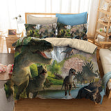 3D Jurassic Dinosaur  Quilt Cover Set Bedding Set Pillowcases- Jess Art Decoration