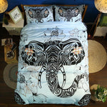 3D Bohemian Mandalas Elephant Bedding Set Quilt Duvet Cover ,Pillowcases Personalized Bedding,Queen, King ,Full, Double 3 Pcs- Jess Art Decoration