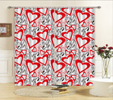 3D Red Heart C182 Blockout Photo Curtain Print Curtains Drapes Fabric Window | 3D Large Photo Curtain, Jess Art Decoration Wallpaper- Jess Art Decoration