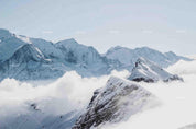 3D Sky Snow Mountain White Cloud Wall Building Wall Mural Wallpaper LQH 786- Jess Art Decoration