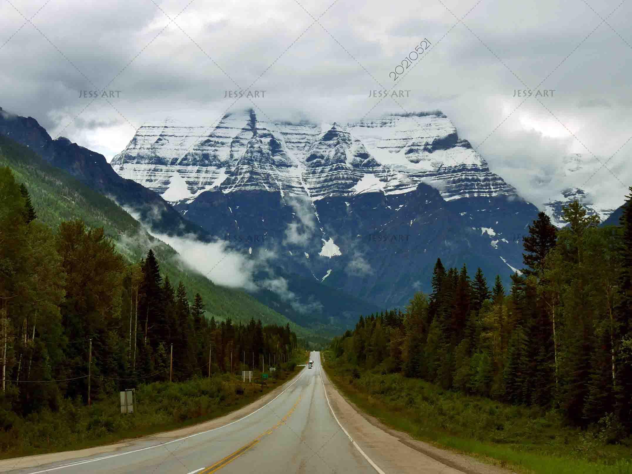 3D Mountain Forest Road Landscape Wall Mural Wallpaper LQH 263- Jess Art Decoration