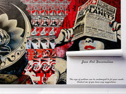 3D Retro Newspaper Lady Wall Mural Wallpaper B94- Jess Art Decoration