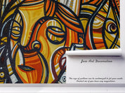 3D Hand Painting Yellow Graffiti Wall Mural Wallpaper B107- Jess Art Decoration