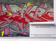 3D Grey Brick Abstract Pink Red Slogan Wall Mural Wallpaper 140- Jess Art Decoration