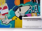 3D Abstract Cartoon Colorful Graffiti Wall Mural Wallpaper 100- Jess Art Decoration