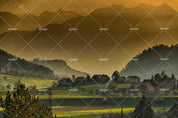 3D Green Mountain Forest Landscape Wall Mural Wallpaper LQH 93- Jess Art Decoration