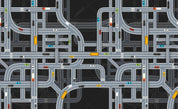 3D City Traffic Map Wall Mural Wallpaper LQH 20- Jess Art Decoration