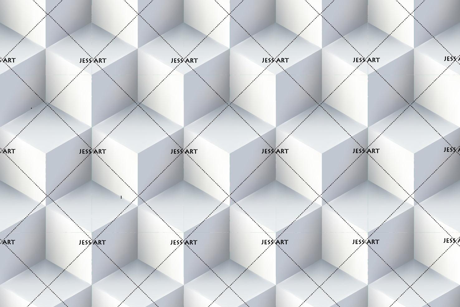 3D White Solid Square Wall Mural Wallpaper 26- Jess Art Decoration
