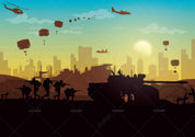 3D Military Illustration Wall Mural Wallpaper LQH 392- Jess Art Decoration