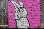 3D Pink Brick Rabbit Wall Mural Wallpaper 32- Jess Art Decoration