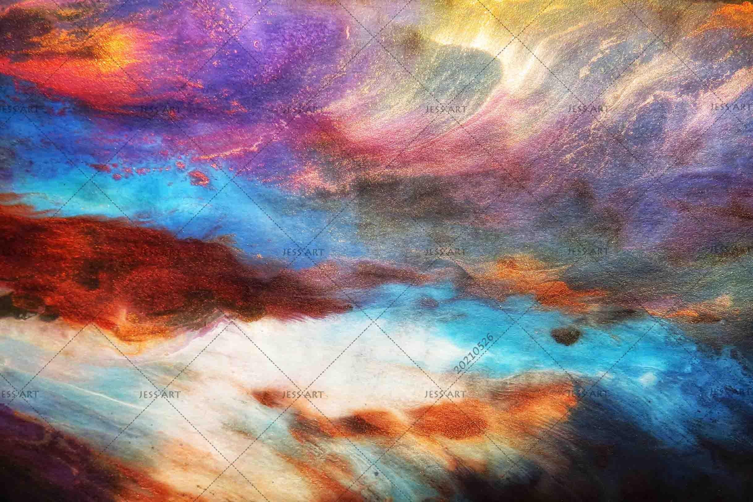 3D Abstract Art Color Purple Oil Painting Wall Mural Wallpaper SWW275- Jess Art Decoration