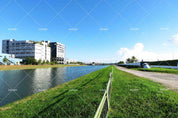3D Tropics Building River Grass Land Wall Mural Wallpaper SWW305- Jess Art Decoration