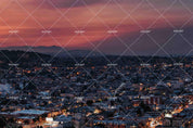 3D Overlooking Urban Landscape Lights Night Sunset Wall Mural Wallpaper SWW876- Jess Art Decoration
