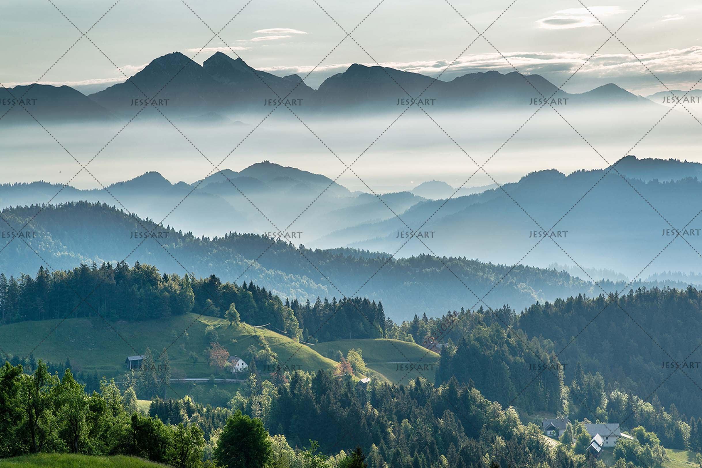 3D Mountain Nature Landscape Wall Mural Wallpaper LQH 26- Jess Art Decoration