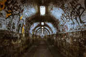 3D Graffiti Tunnel Wall Mural Wallpaper LQH 18- Jess Art Decoration