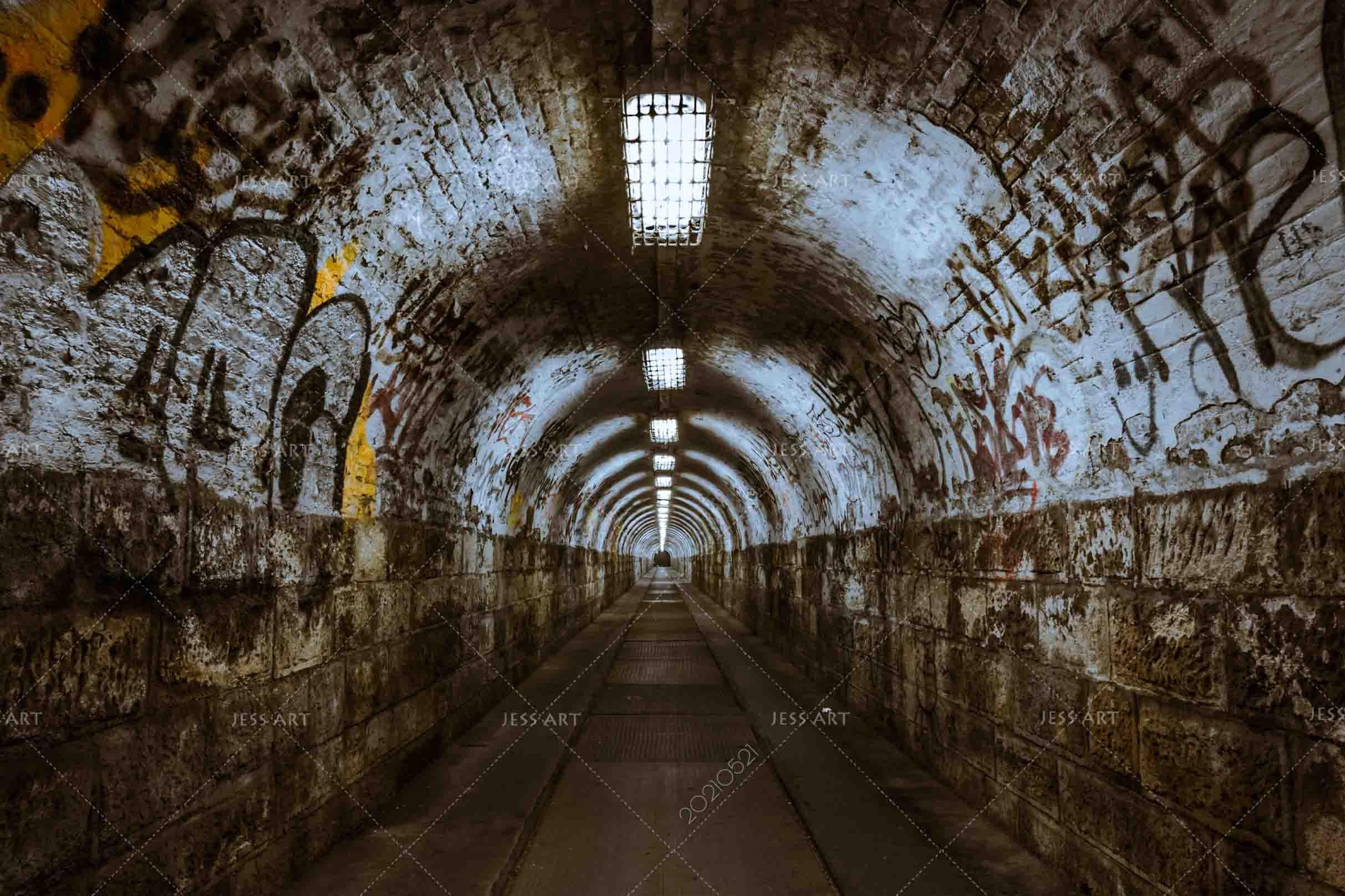 3D Graffiti Tunnel Wall Mural Wallpaper LQH 18- Jess Art Decoration