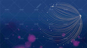 3D Abstract Round Particles Future Dark Blue Wall Mural Wallpaper SWW698- Jess Art Decoration
