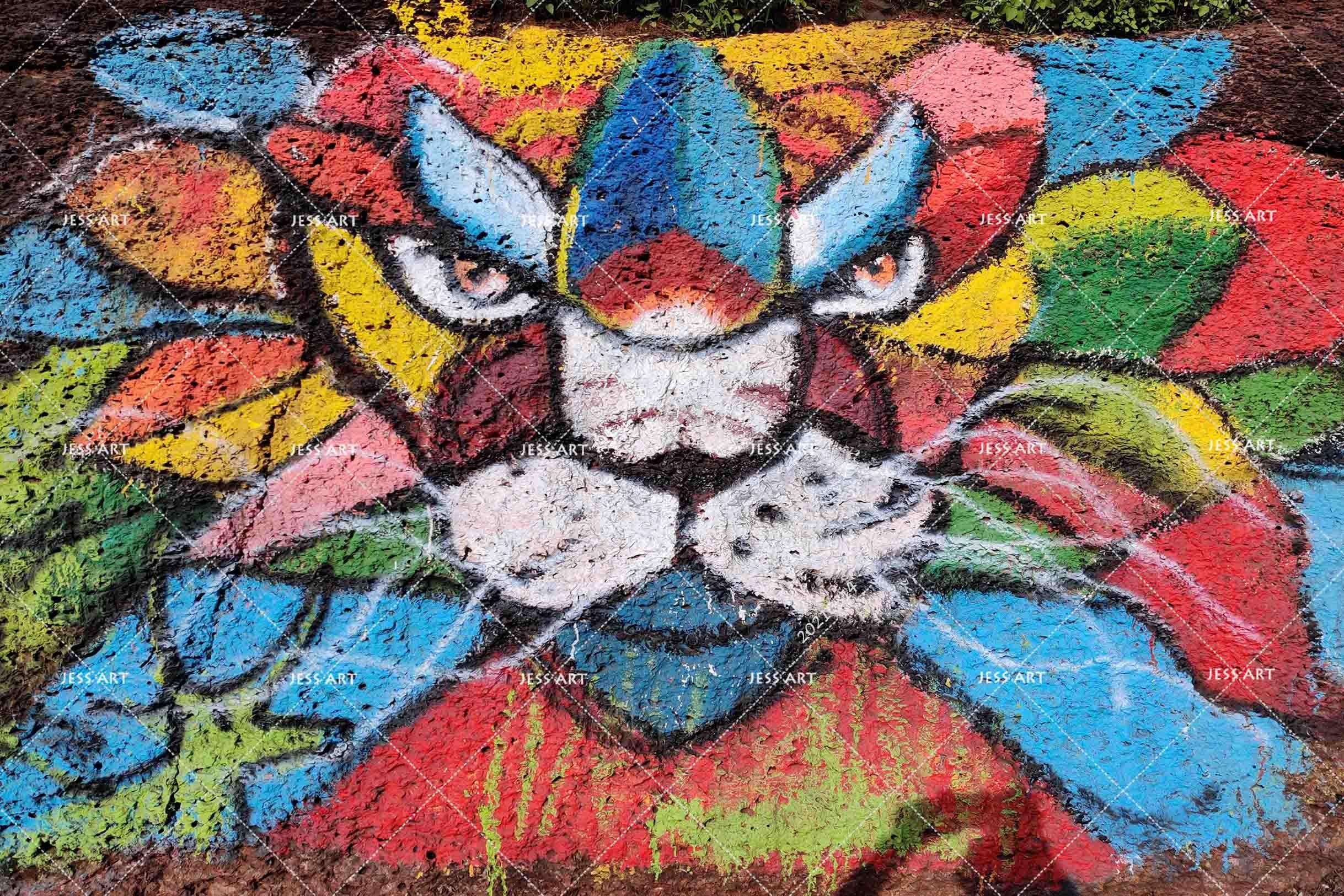 3D Abstract Colored Street Graffiti Wall Mural Wallpaper LQH 222- Jess Art Decoration