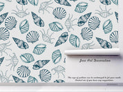 3D Sea Animals Starfish Shells Pattern Wall Mural Wallpaper WJ 3171- Jess Art Decoration