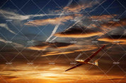 3D Sunset Sky Cloud Landscape Wall Mural Wallpaper LQH 256- Jess Art Decoration