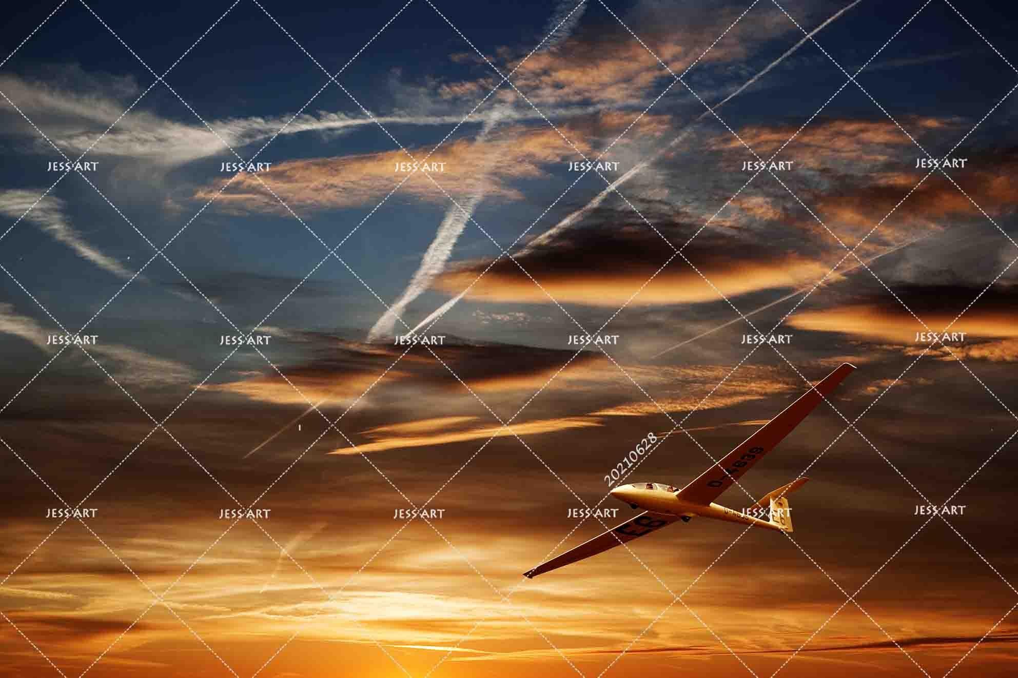 3D Sunset Sky Cloud Landscape Wall Mural Wallpaper LQH 256- Jess Art Decoration
