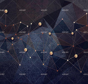 3D Dark Geometric Network dark geometric network pattern wall mural wallpaper for living room - view 5