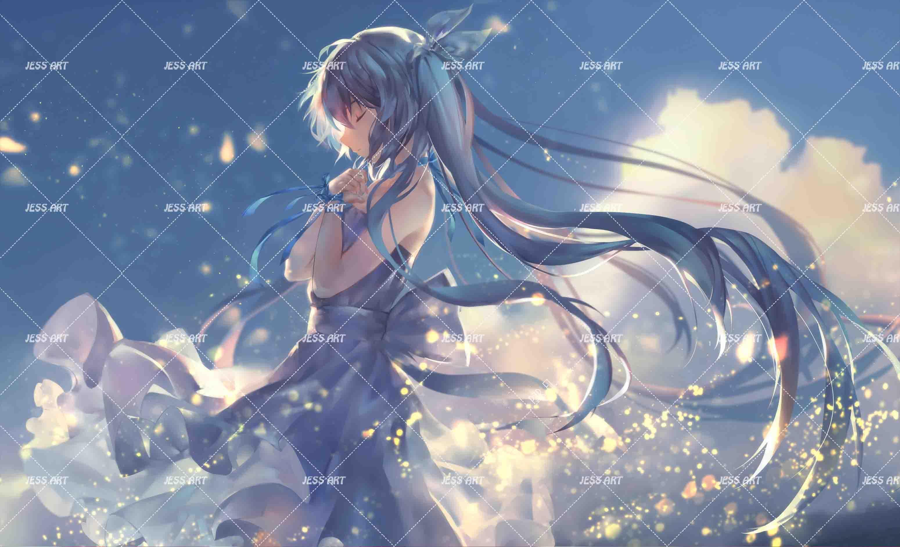 3D Cloud Anime Girl soft anime girl cloud mural wall mural wallpaper for bedroom - view 5