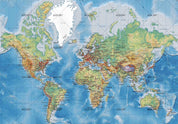 3D World Map Wall Mural Wallpaper WJ 6721- Jess Art Decoration