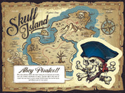 3D Pirate Skull Island Map Wall Mural Wallpaper LXL 767- Jess Art Decoration