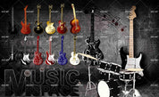 3D Morden Colour Guitar Wall Mural Wallpaper WJ 2056- Jess Art Decoration
