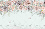 3D Hand Painted Pink Rose Wall Mural Wallpaper A294 LQH- Jess Art Decoration