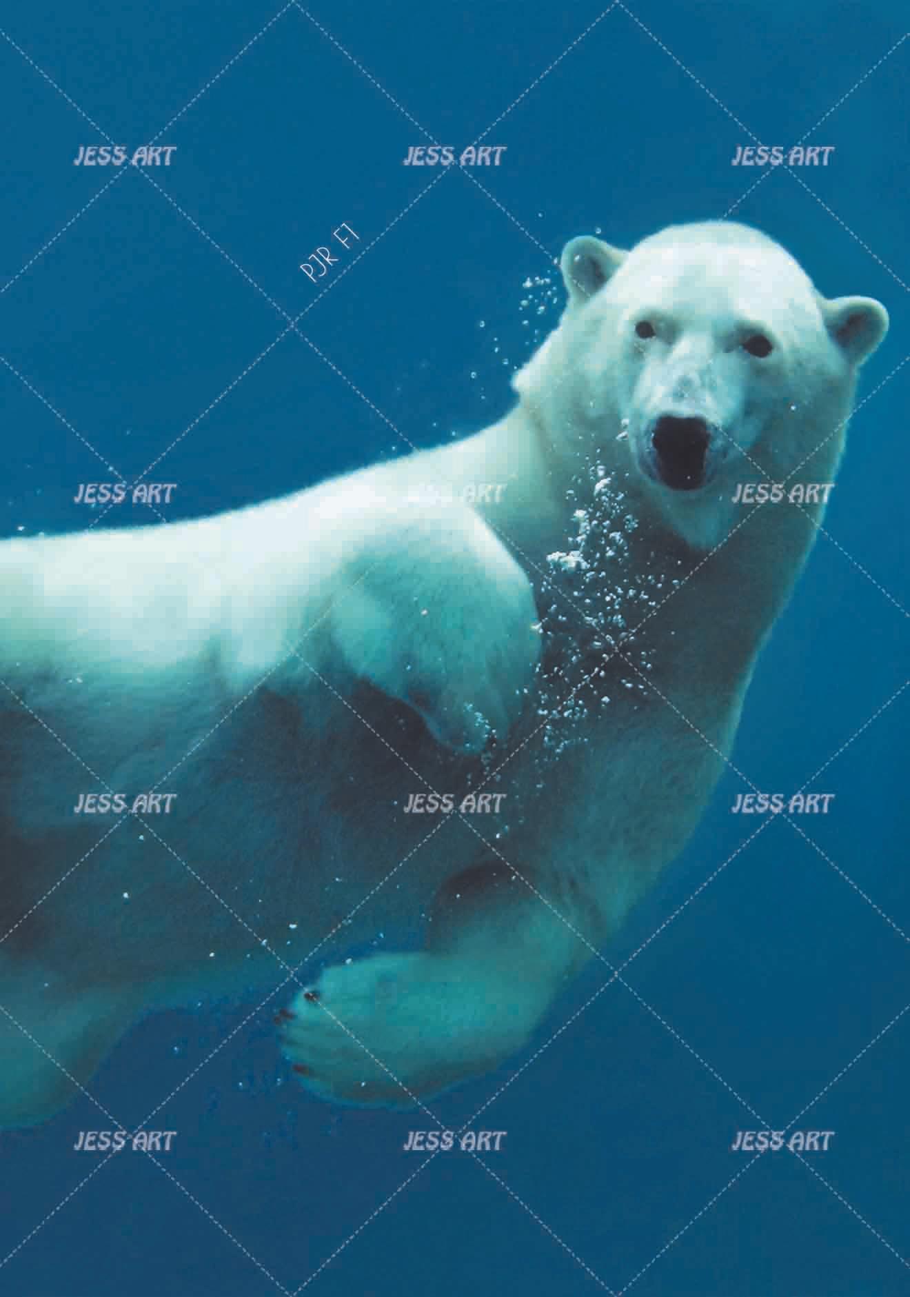 3D Polar Bear polar bear animal mural wall mural wallpaper for nursery - view 5