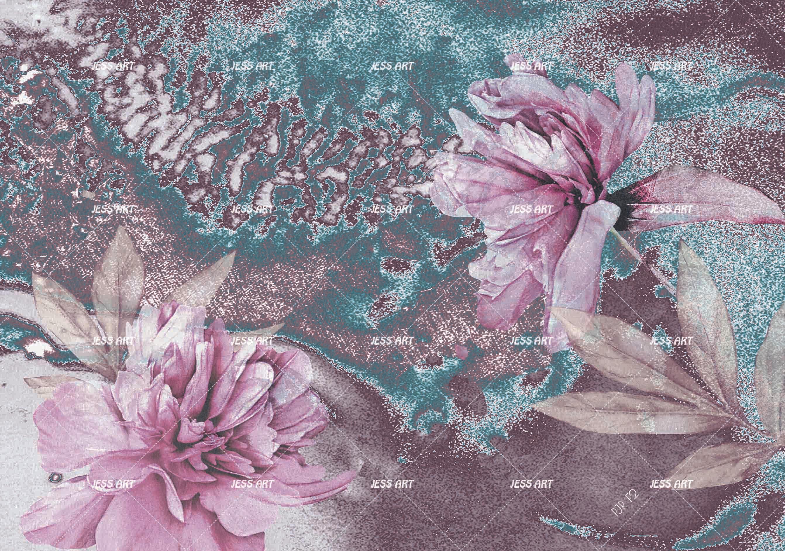 3D Watercolor Painting Pink FLower Mural Wallpaper WJ 1370- Jess Art Decoration