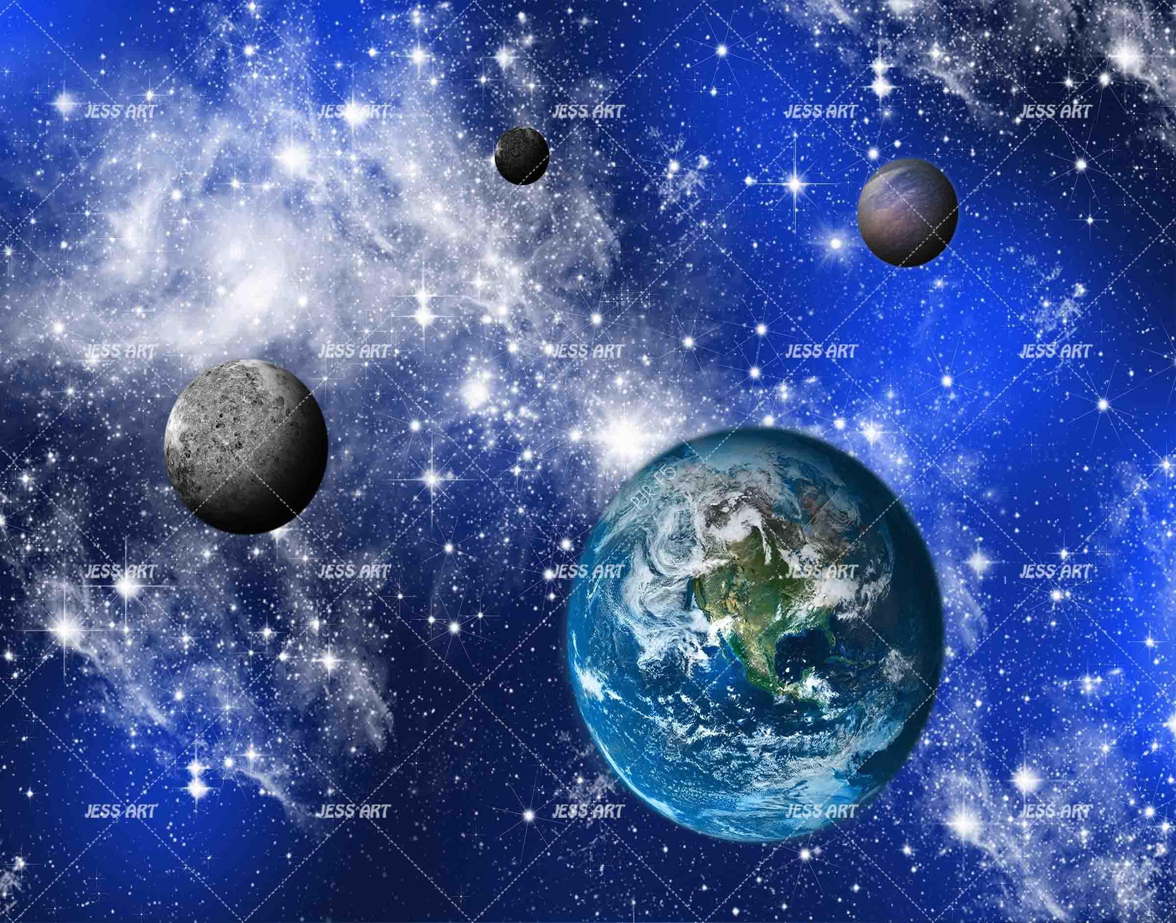 3D Universe Planet Star planet star universe mural wall mural wallpaper for kids room - view 5