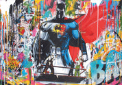 3D Graffiti Colorful Super Hero Wall Mural Wallpaper LXL- Jess Art Decoration