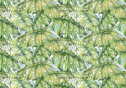 3D Green Leaf Pattern fresh leafy botanical pattern wall mural wallpaper for living room - view 5