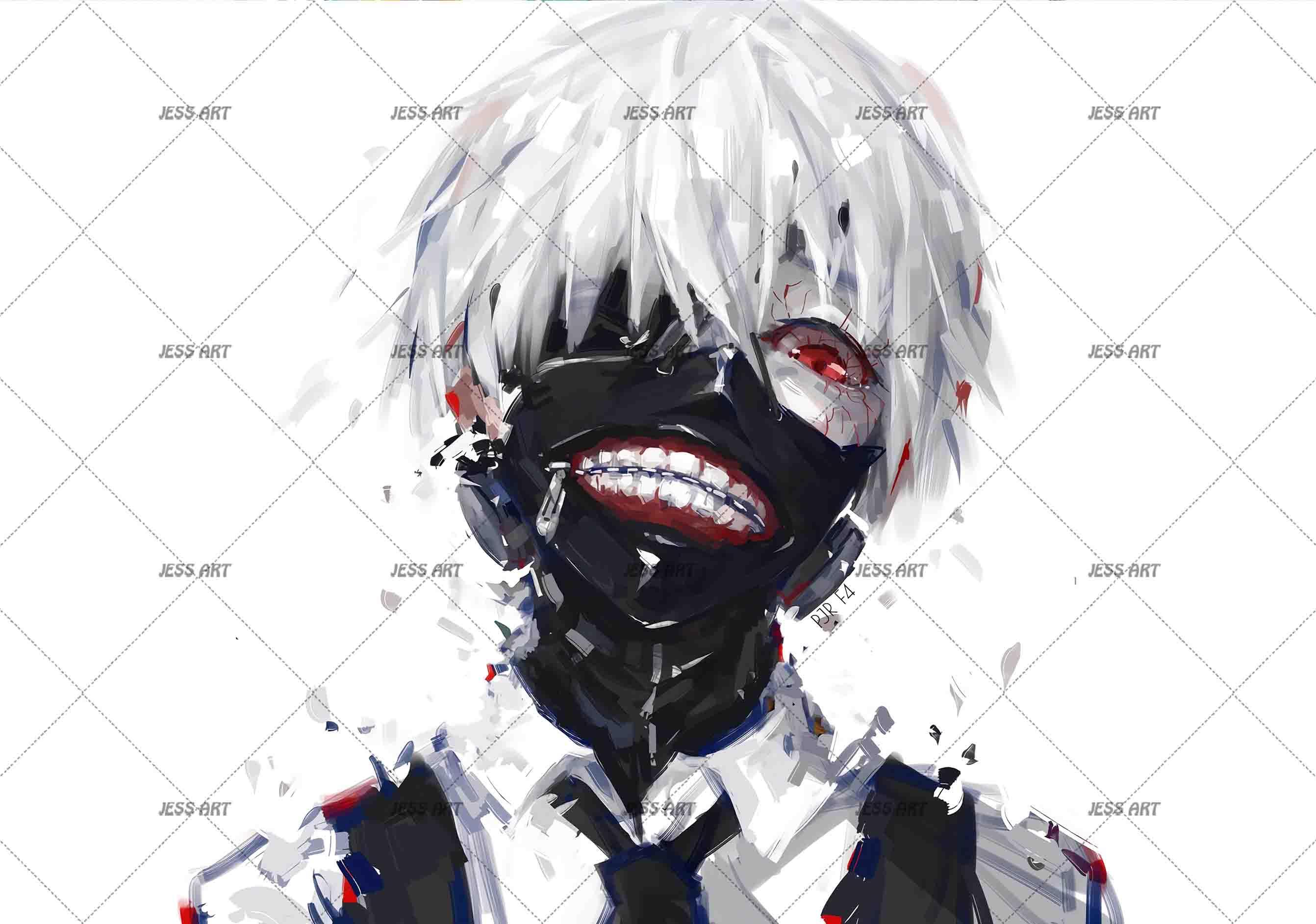 3D Masked Dark Anime Boy dark masked anime boy mural wall mural wallpaper for teen room - view 5