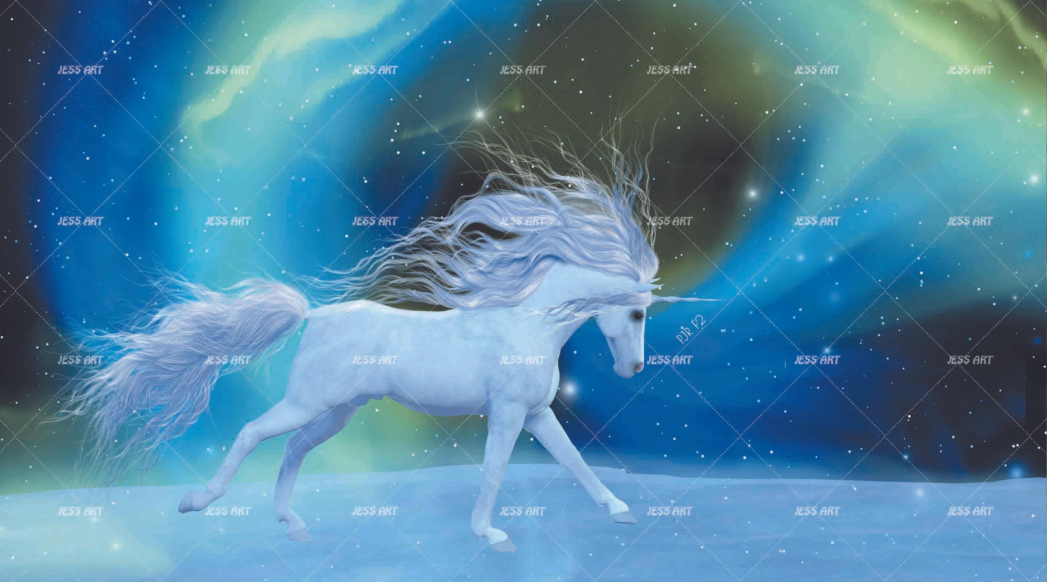 3D Aurora Unicorn aurora unicorn fantasy mural wall mural wallpaper for bedroom - view 5
