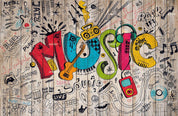 3D Colorful Graffiti Music Player Guitar Wall Mural Wallpaper LXL- Jess Art Decoration