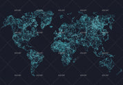3D Abstract Blue World Map Wall Mural Wallpaper LXL 443- Jess Art Decoration
