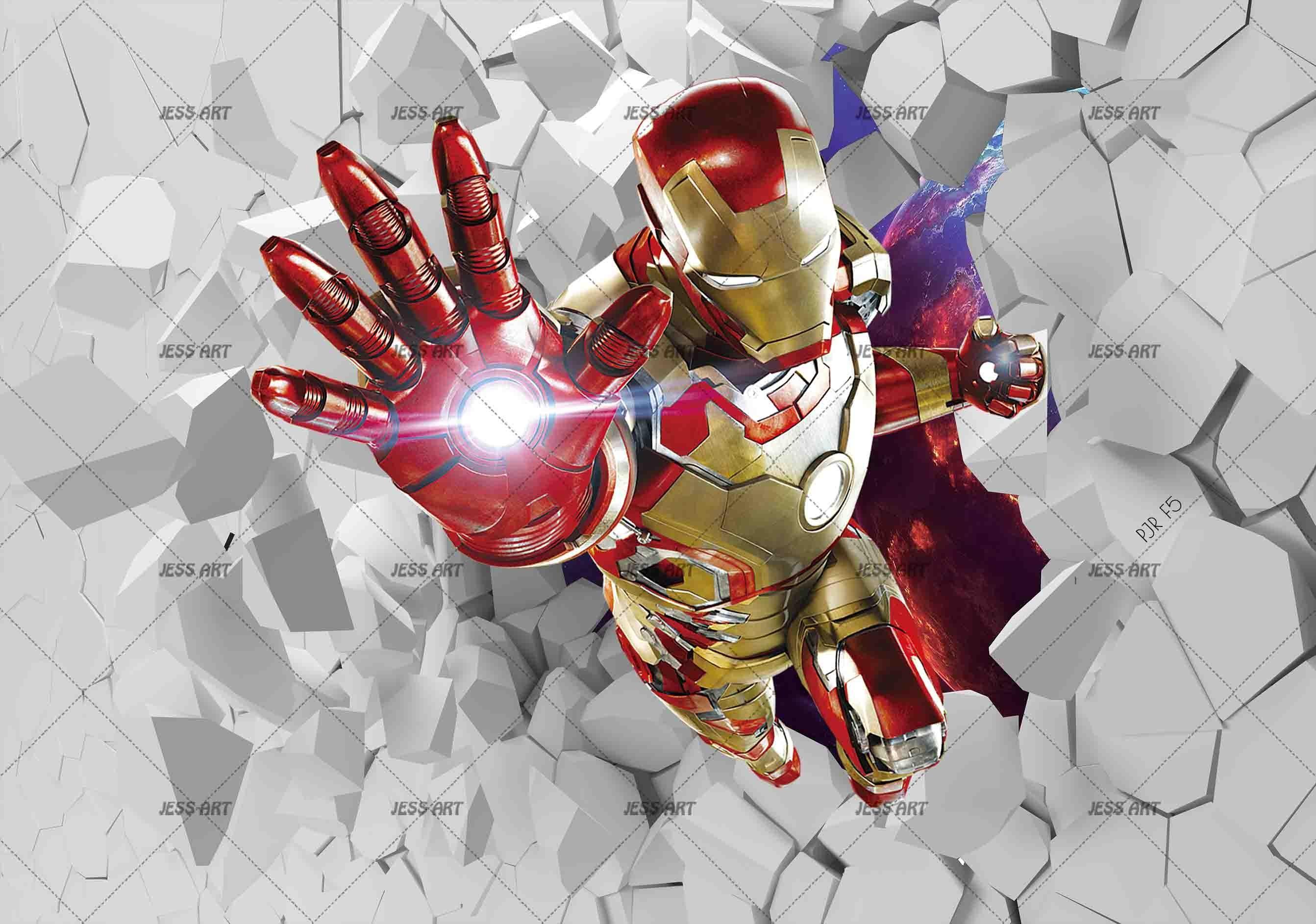 3D Armoured Film Hero armoured superhero action mural wall mural wallpaper for kids room - view 5