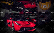 3D Morden Red Car Wall Mural Wallpaper WJ 2055- Jess Art Decoration
