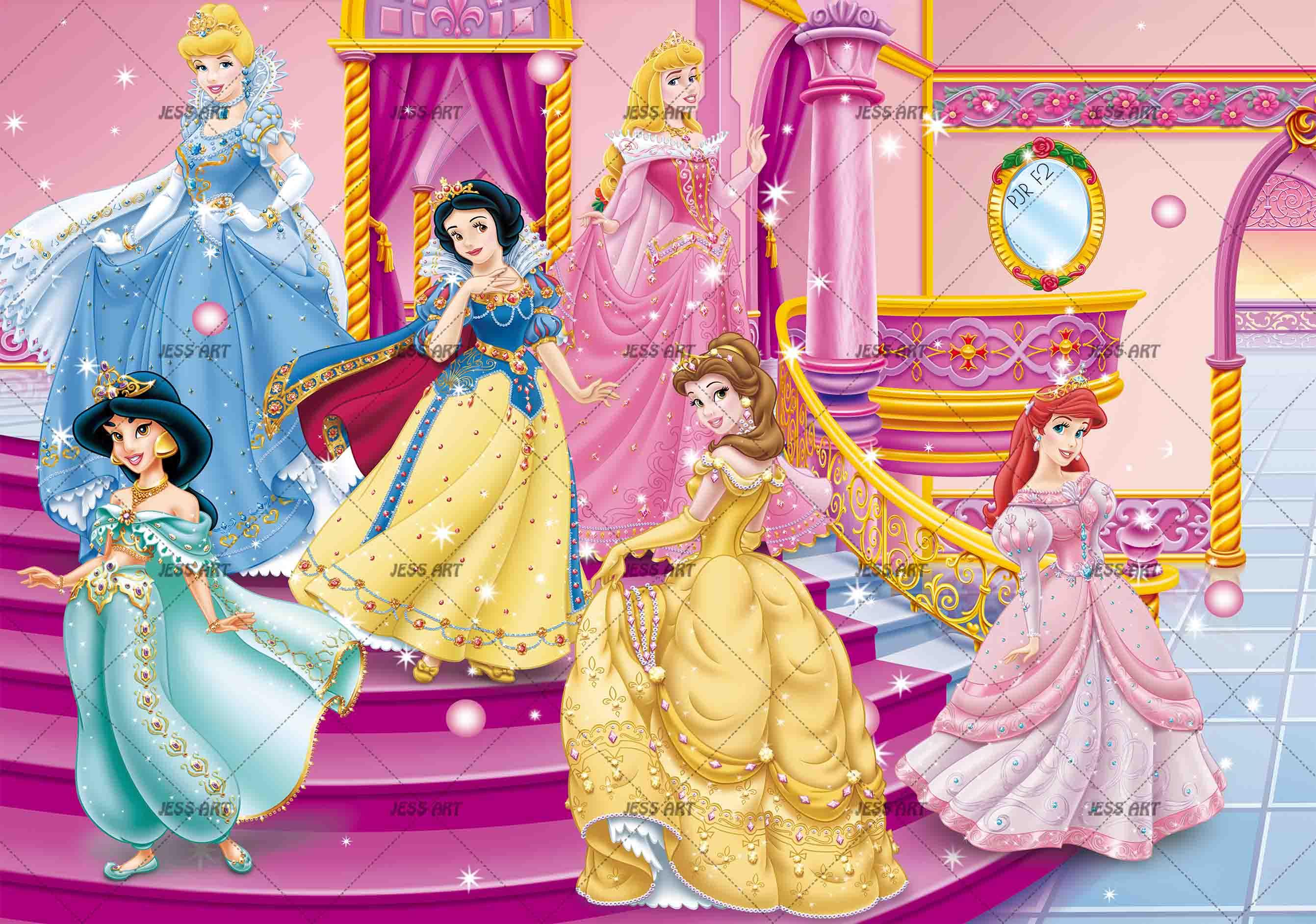 3D Cartoon Girl Princess Wall Mural Wallpaper WJ 2154- Jess Art Decoration