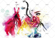 3D Abstract Watercolour Fashion Girl Wall Mural Wallpaper WJ 6671- Jess Art Decoration