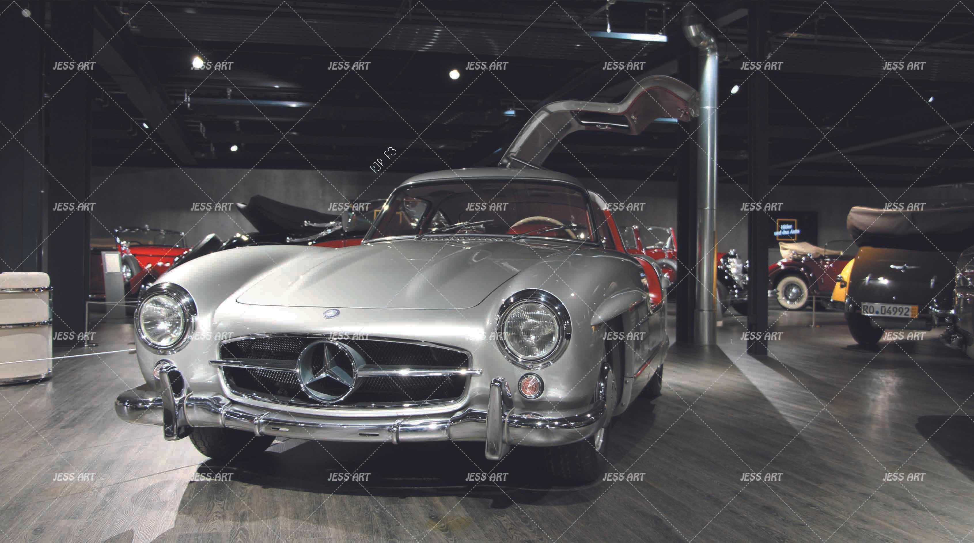 3D Vintage Sliver Car Vehicle Wall Mural Wallpaper LXL 111- Jess Art Decoration