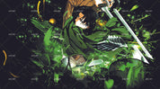 3D Double Swords Anime Boy green sword anime boy mural wall mural wallpaper for teen room - view 5